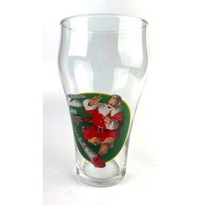 Vintage 1996 Coca Cola Christmas Santa Glass 20 oz